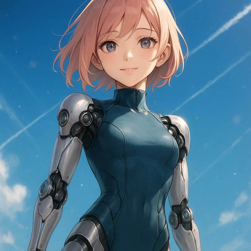 ロボット関節を装着したSF服|プロンプト紹介