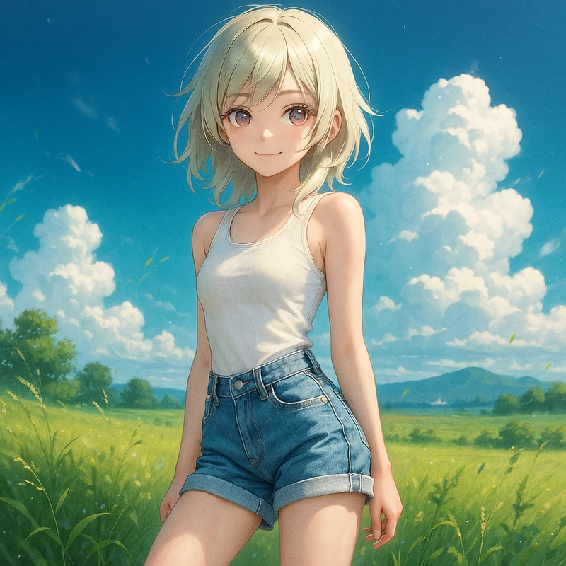 ChatGPT(4o)で生成したショートパンツのAIイラスト作例
