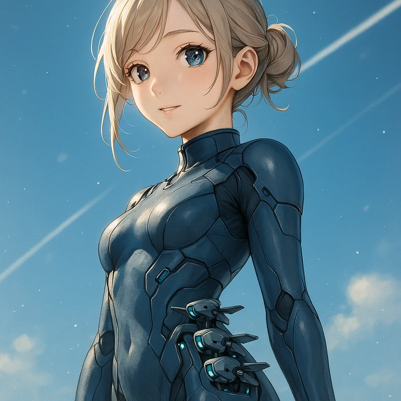 小型ドローンホルダーを装着したSF服|プロンプト紹介