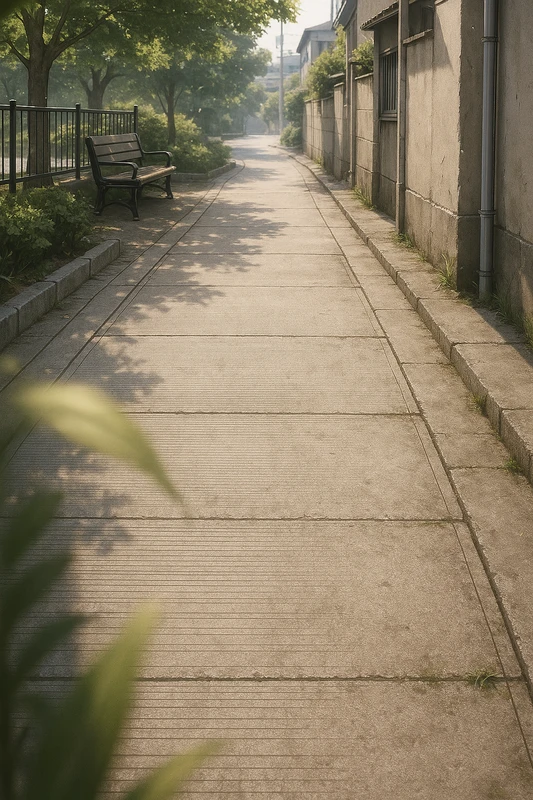 コンクリート舗装の道路のAIイラスト｜プロンプト紹介