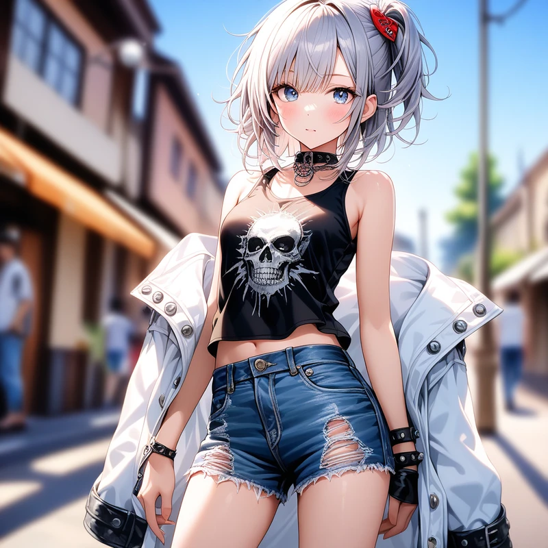 Stable Diffusionで生成したパンクファッションのAIイラスト
