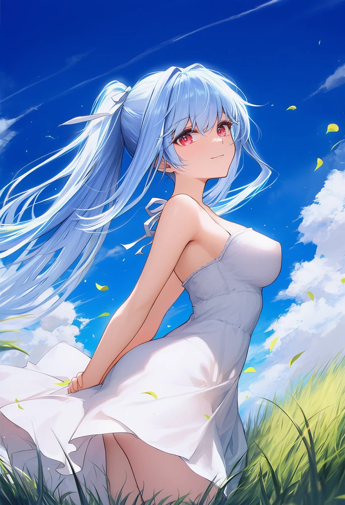自信に満ちた表情で胸を張る美少女AIイラスト作例