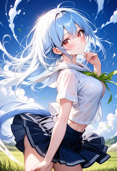 背中を反る:arched back、AIイラスト再現例|Stable Diffusion生成