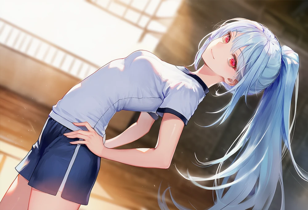 背中を反らし大きくのけ反るAIイラスト作例(ストレッチ)|プロンプト紹介