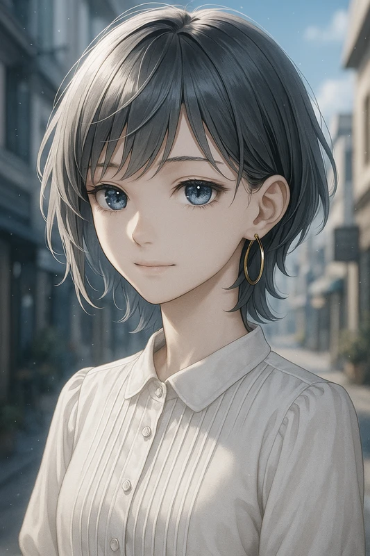 軽めのマッシュ|イケメン女子のAIイラスト作例