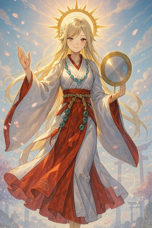 アマテラス（太陽の女神）｜女神のプロンプト紹介