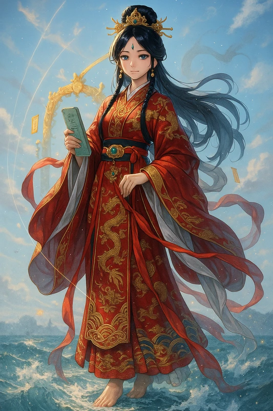 媽祖（航海安全と海の女神）｜女神のプロンプト紹介