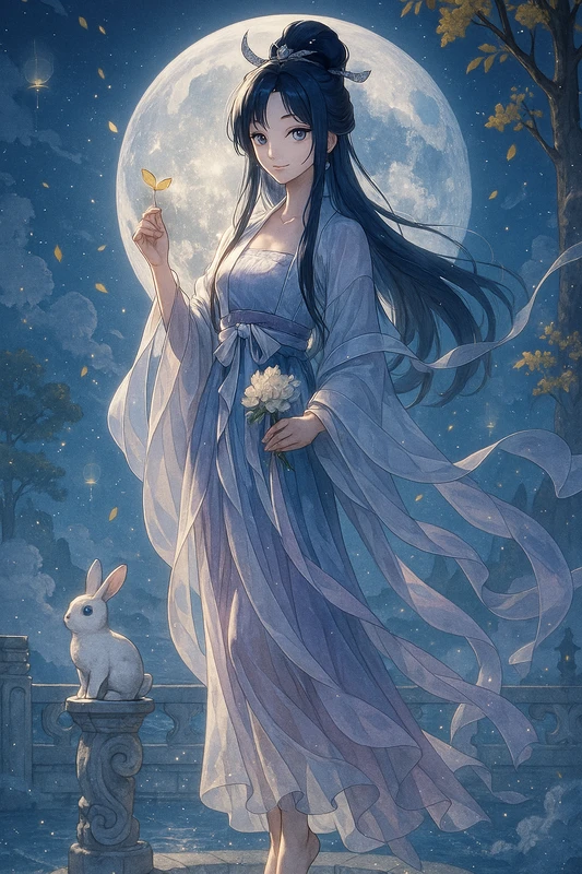 嫦娥（月と不老の女神）｜女神のプロンプト紹介