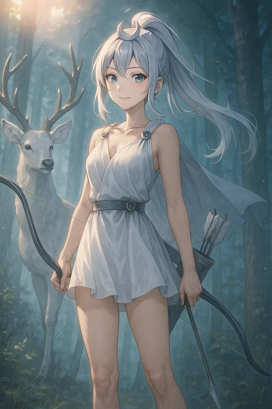 アルテミス（月と狩猟の女神）｜女神のプロンプト紹介