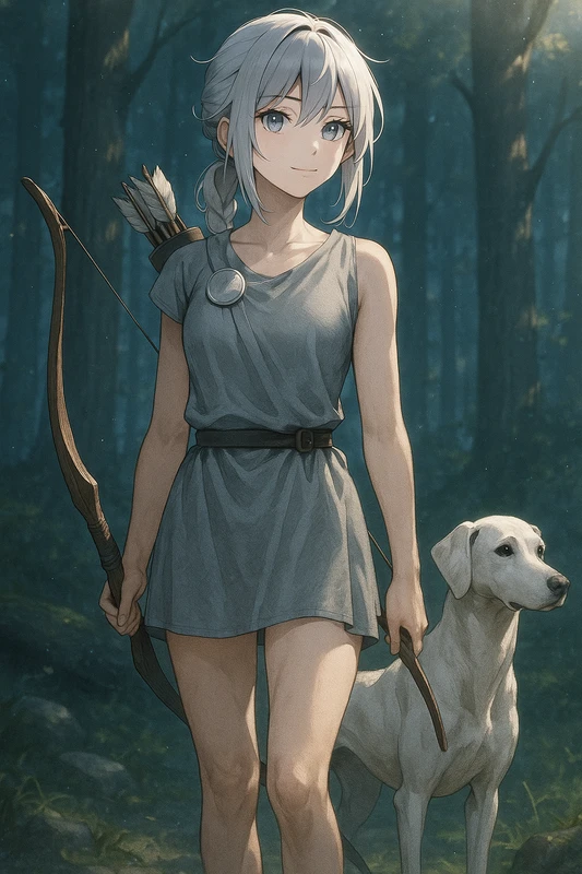 ディアナ（月と狩猟の女神）｜女神のプロンプト紹介