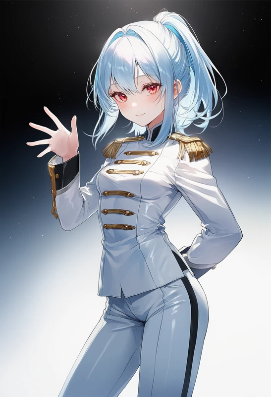 式典用軍服を着た美少女のAIイラスト