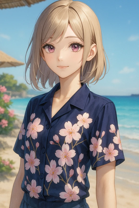 桜(和柄)|アロハシャツの柄のプロンプト
