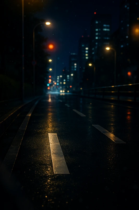 アスファルト舗装道路のAIイラスト｜プロンプト紹介