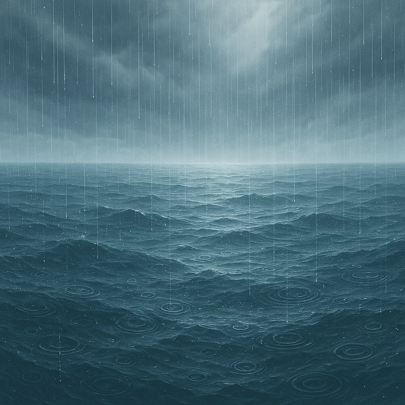 雨の海のAIイラスト|プロンプト解説