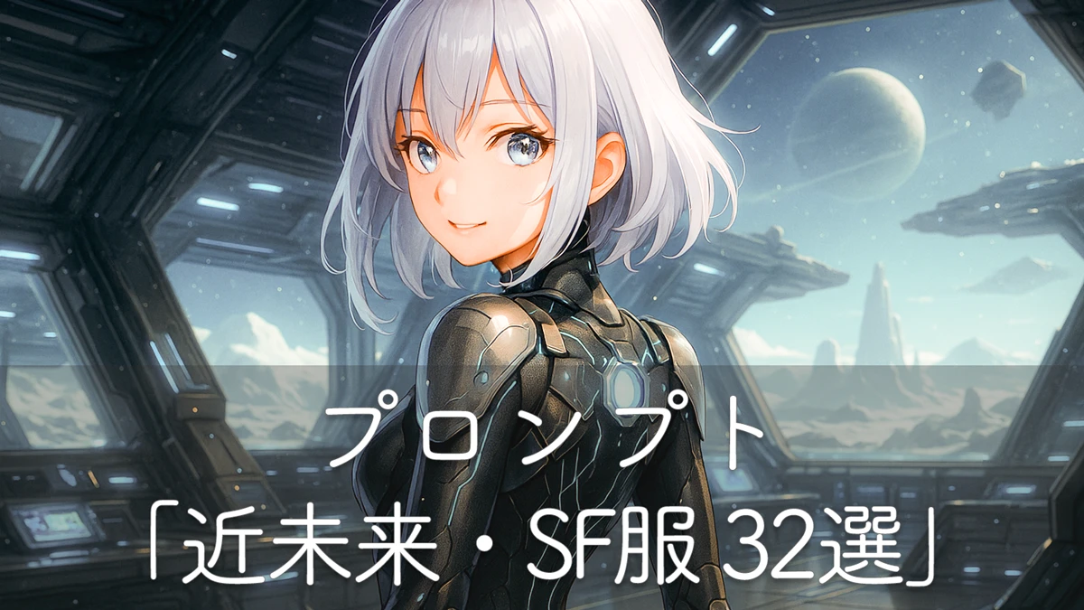 近未来のSF服プロンプト32選と装備パーツ紹介