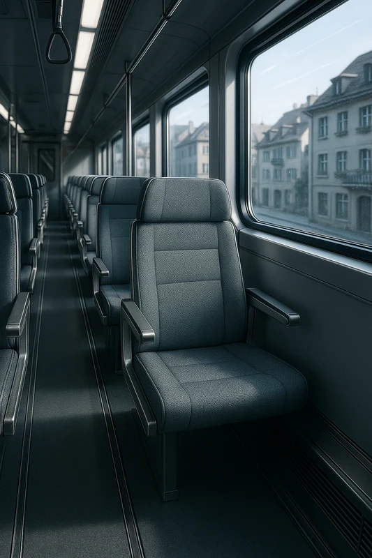 織物風の座席|電車の座席プロンプト紹介