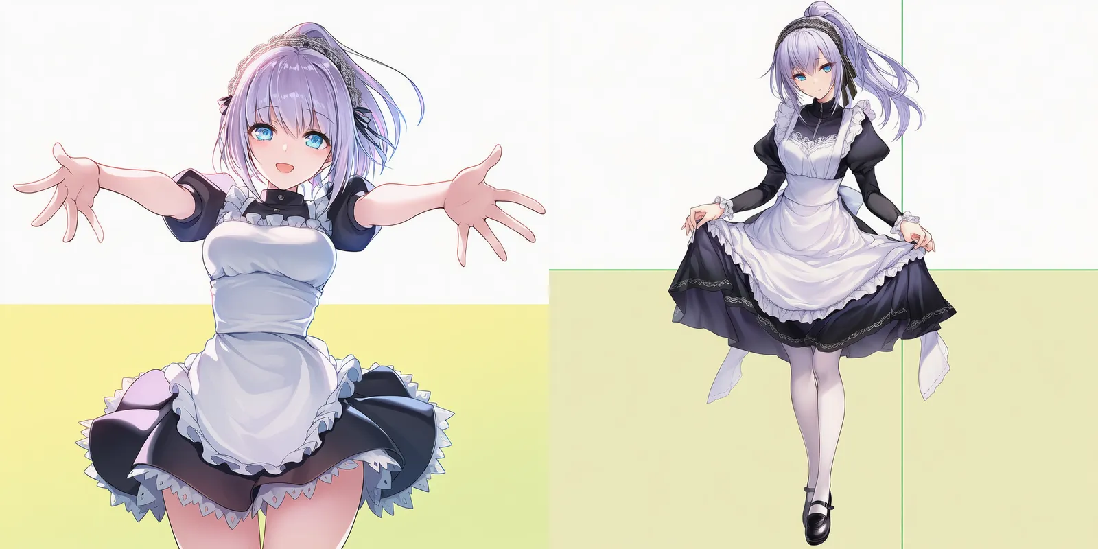 メイドエプロンを身に着けた美少女AIイラスト|プロンプト紹介