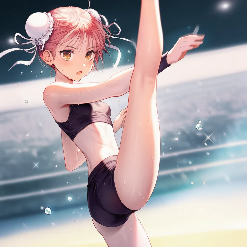 踵落としをする美少女AIイラスト｜プロンプト紹介