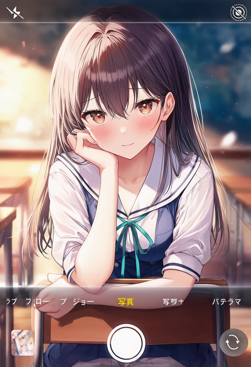 カメラを向けられて恥ずかしがる美少女AIイラスト｜プロンプト紹介