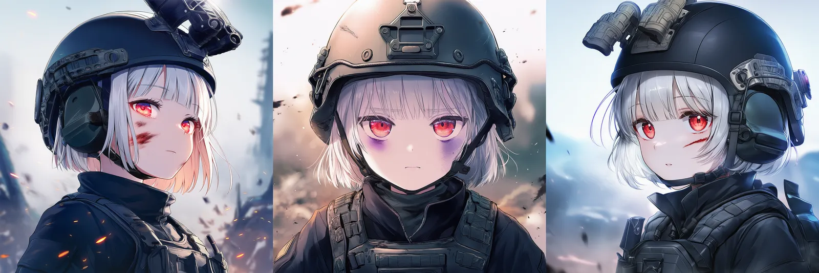 AIで再現した傷やあざのイラストの作例