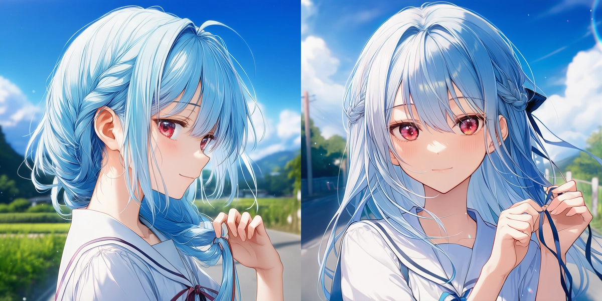 髪を解く美少女AIイラスト|プロンプト紹介