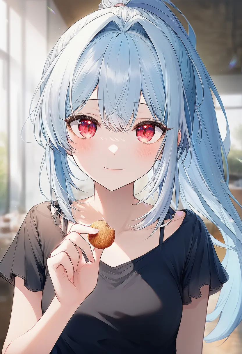 クッキーを持つ美少女AIイラスト｜持ち物プロンプト紹介