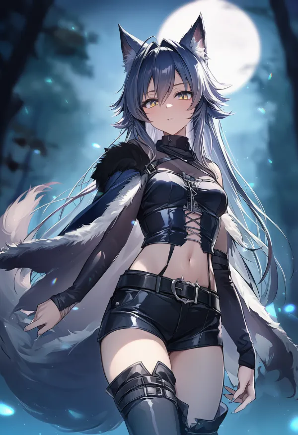狼娘のAIイラスト|人外種族プロンプト紹介