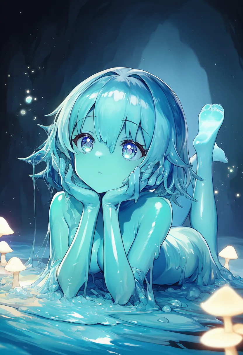 スライム娘のAIイラスト|人外種族プロンプト紹介