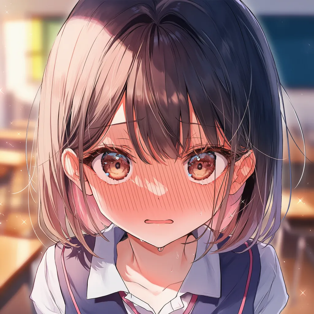 顔全体で赤面する美少女AIイラスト｜プロンプト紹介