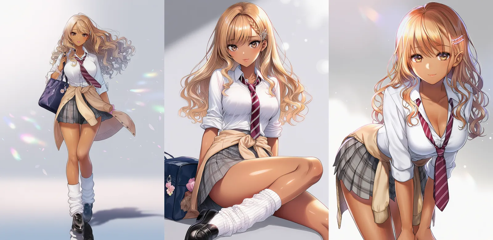 平成コギャル制服風ファッション|ギャルファッションのプロンプト