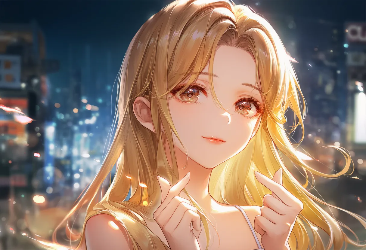 ギャルの髪型を再現したAIイラスト
