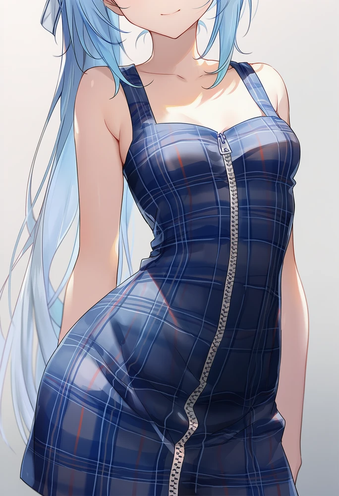 ジッパー装飾を再現したAIイラスト|服装飾のプロンプト