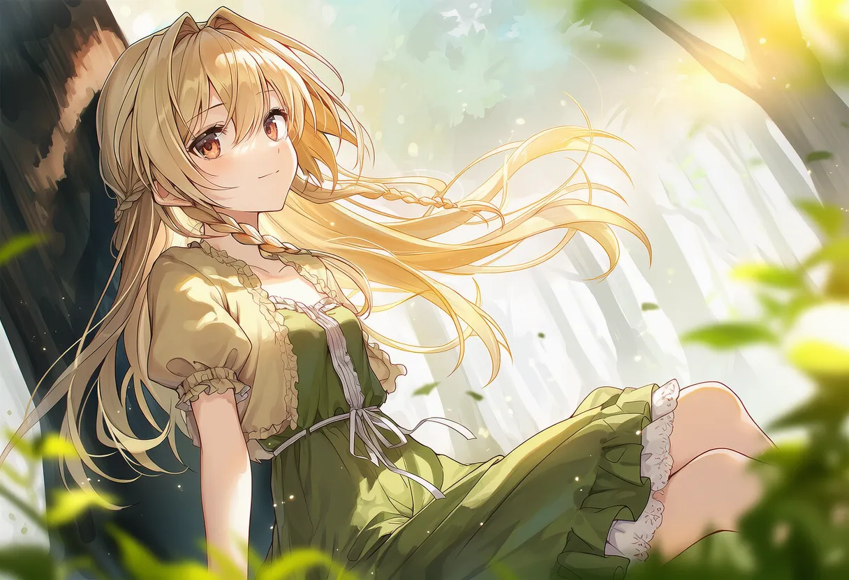森ガールファッションを着こなす美少女AIイラスト｜プロンプト紹介