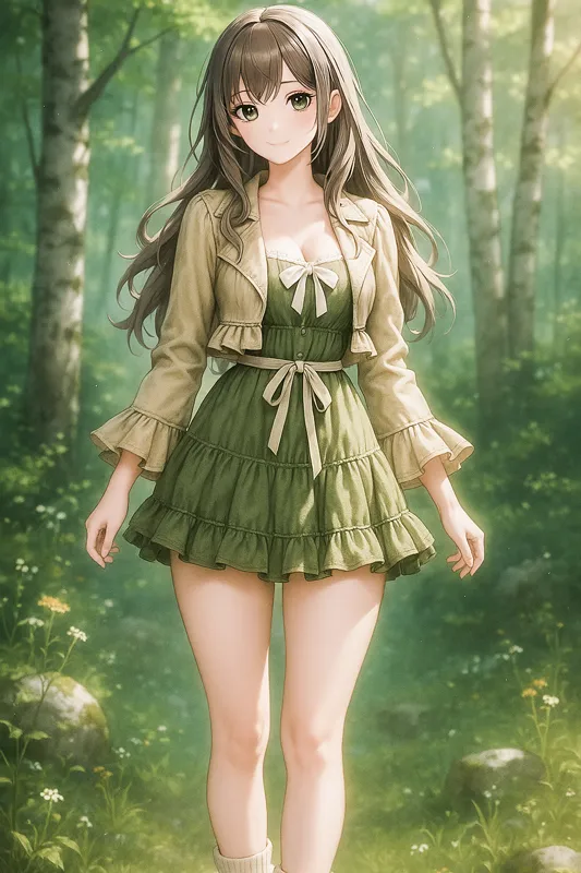 ChatGPT（4o）で生成した森ガールのイラスト作例