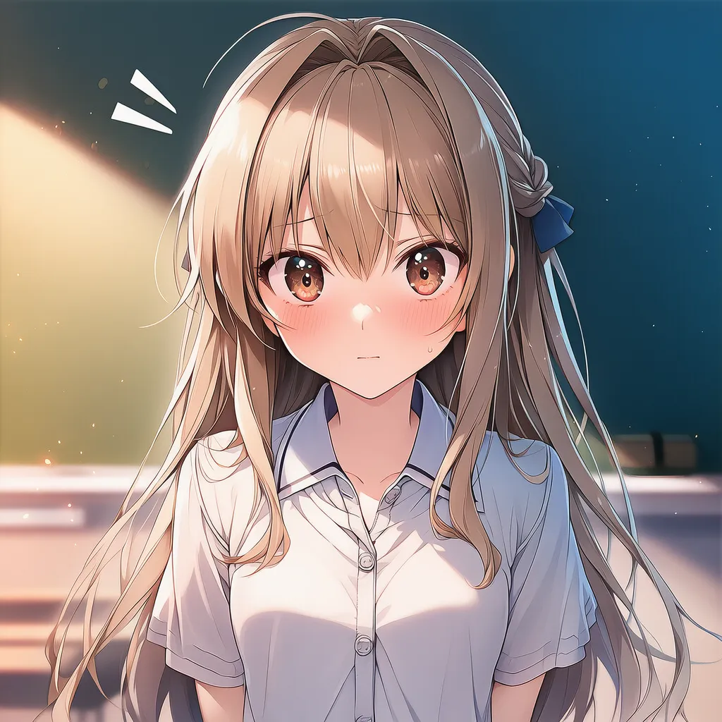 恥ずかしさを効果線で表現する美少女AIイラスト｜プロンプト紹介