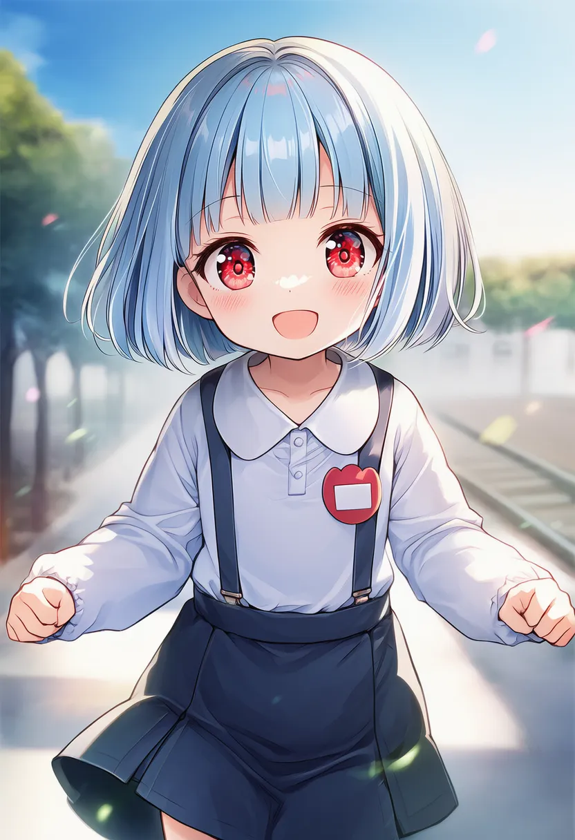 サスペンダー型の園児服のAIイラスト|プロンプト紹介