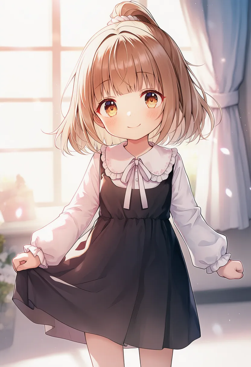 丸襟ブラウスとワンピース|女児服(子供向け服)プロンプト紹介