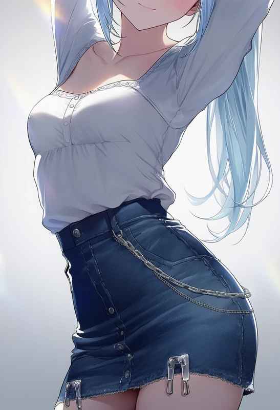 チェーン装飾を再現したAIイラスト|服装飾のプロンプト