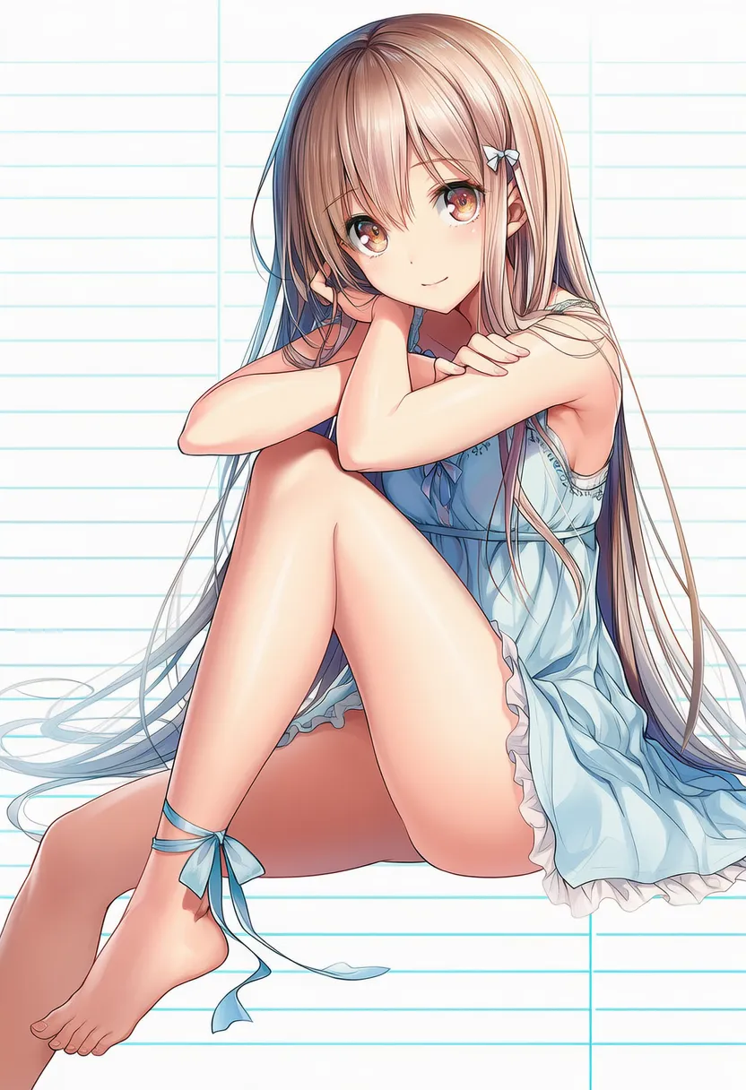 足首リボンのAIイラスト|プロンプト紹介