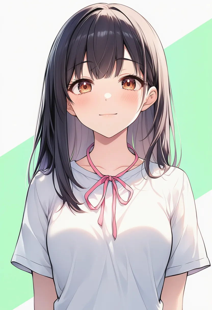 首にリボンを巻くAIイラスト|プロンプト紹介