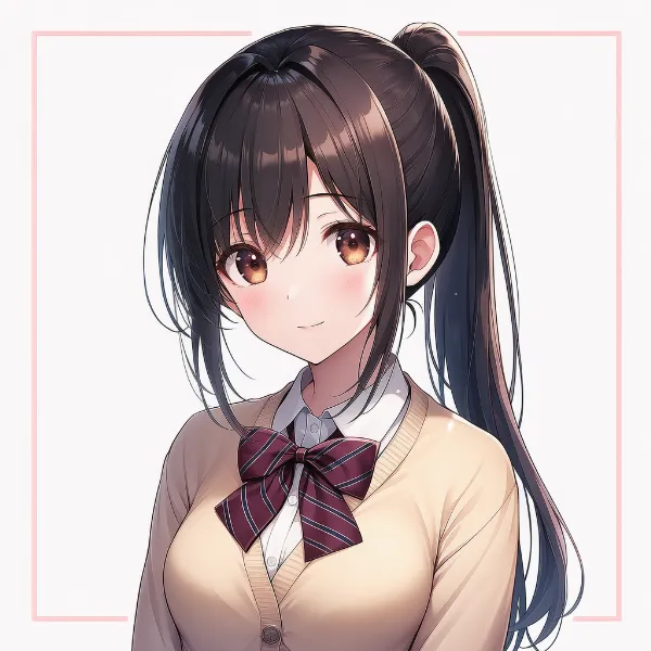 エンジストライプ|制服リボンのプロンプト