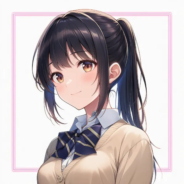 ネイビーストライプ(イエロー)|制服リボンのプロンプト