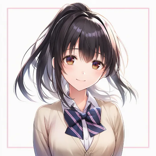 ネイビーストライプ(ピンク)|制服リボンのプロンプト