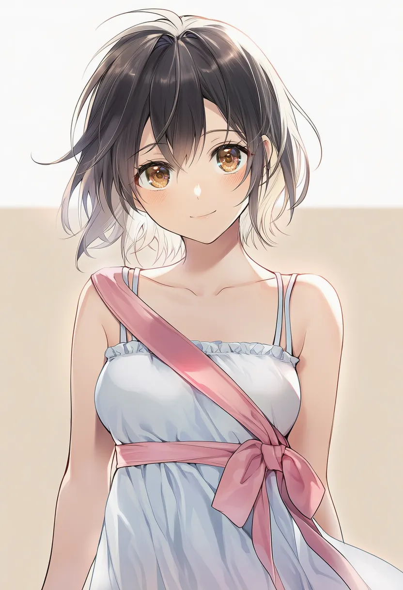 たすきがけ風リボンのAIイラスト|プロンプト紹介