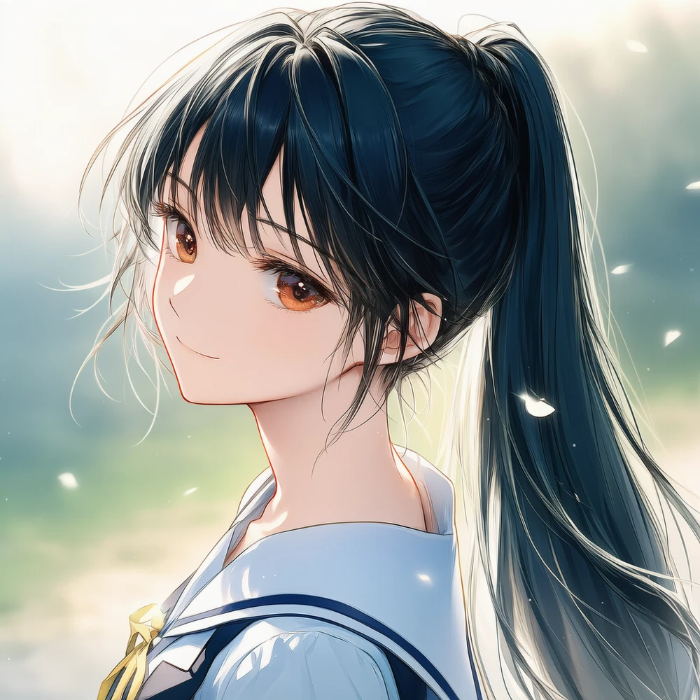横から見たうなじと首筋の骨ラインを再現したAIイラスト