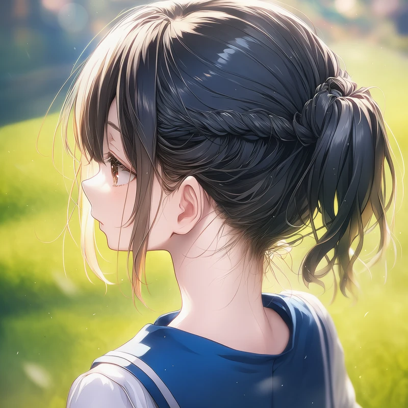 うなじが映える服装｜セーラー服の後ろ姿