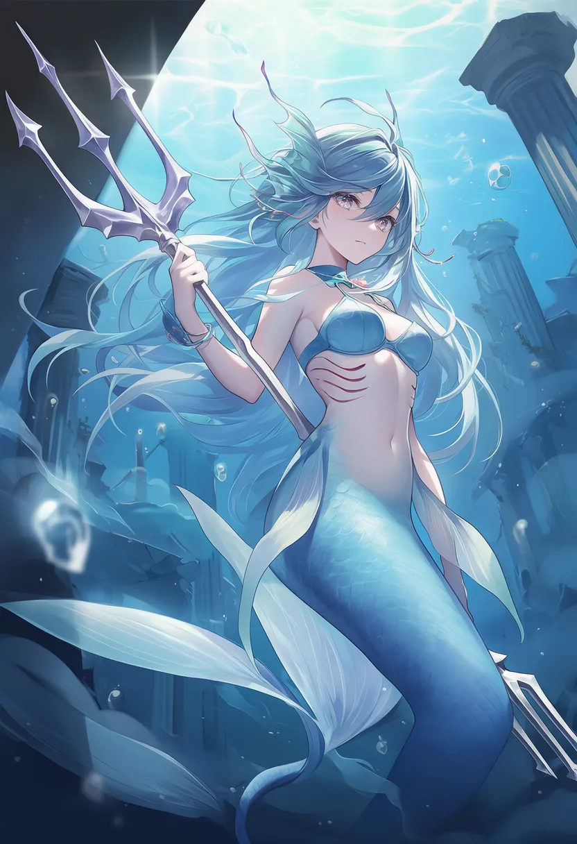 トリトンのAIイラスト|人外種族プロンプト紹介