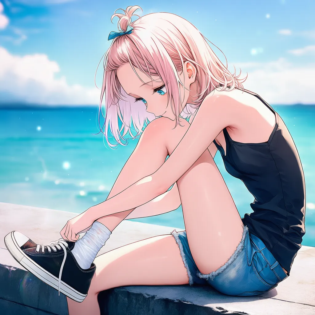 靴を脱ぐ動作のAIイラスト｜プロンプト紹介