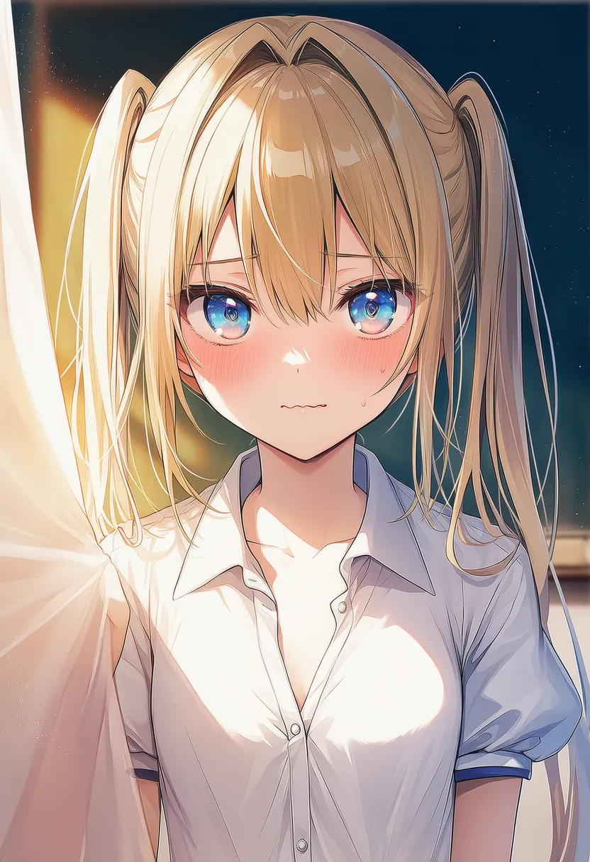 恥ずかしがって波形口の美少女AIイラスト｜プロンプト紹介