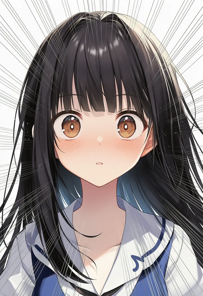 放射状の集中線を用いた美少女AIイラスト|プロンプト紹介